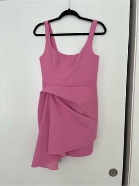 Acler Sleeveless Pink Draped Mini Dress - size 6